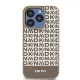 DKNY DKHMP15SPSOSPW iPhone 15/14/13 6.1" hátlap, tok Leather Printed Pattern Metal Logo MagSafe, barna