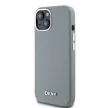 DKNY iPhone 15 Liquid Silicone Arch Logo MagSafe kompatibilis DKHMP15SSMCHLG szilikon hátlap, tok, szürke