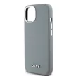 DKNY iPhone 15 Liquid Silicone Arch Logo MagSafe kompatibilis DKHMP15SSMCHLG szilikon hátlap, tok, szürke