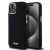 DKNY iPhone 15 compatible with MagSafe DKHMP15SSMCHLK hátlap, tok MagSafe Silicone W/Horizontal Metal Logo, fekete