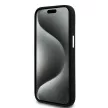 DKNY iPhone 15 compatible with MagSafe DKHMP15SSMCHLK hátlap, tok MagSafe Silicone W/Horizontal Metal Logo, fekete