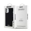 DKNY iPhone 15 compatible with MagSafe DKHMP15SSMCHLK hátlap, tok MagSafe Silicone W/Horizontal Metal Logo, fekete