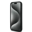 DKNY iPhone 15 compatible with MagSafe DKHMP15SSNYACH hátlap, tok MagSafe Silicone W/White Arch Logo, fekete
