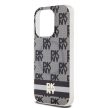 DKNY iPhone 15 Pro Max compatible with MagSafe DKHMP15XHCPTSK hátlap, tok MagSafe PC TPU Checkered Pattern W/Printed Stripes, fekete