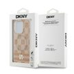 DKNY DKHMP15XHCPTSP iPhone 15 Pro Max 6.7" hátlap, tok IML Checkered Mono Pattern & Printed Stripes MagSafe, rózsaszín