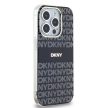 DKNY iPhone 15 Pro Max compatible with MagSafe DKHMP15XHRHSEK hátlap, tok MagSafe PC TPU Repeat Texture Pattern W/ Stripe, fekete