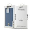 DKNY iPhone 15 Pro Max compatible with MagSafe DKHMP15XPSHRPSB hátlap, tok MagSafe Pu Repeat Pattern W/Stack Logo, kék