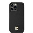DKNY iPhone 15 Pro Max MagSafe DKHMP15XPSHRPSK hátlap, tok MagSafe Pu Repeat Pattern W/Stack Logo, fekete