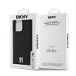DKNY iPhone 15 Pro Max MagSafe DKHMP15XPSHRPSK hátlap, tok MagSafe Pu Repeat Pattern W/Stack Logo, fekete