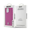 DKNY iPhone 15 Pro Max MagSafe DKHMP15XPSHRPSP hátlap, tok MagSafe Pu Repeat Pattern W/Stack Logo, rózsaszín