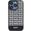 DKNY DKHMP15XPSOSPK iPhone 15 Pro Max 6.7" hátlap, tok Leather Printed Pattern Metal Logo MagSafe, fekete