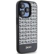 DKNY DKHMP15XPSOSPK iPhone 15 Pro Max 6.7" hátlap, tok Leather Printed Pattern Metal Logo MagSafe, fekete