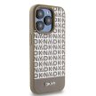 DKNY DKHMP15XPSOSPW iPhone 15 Pro Max 6.7" hátlap, tok Leather Printed Pattern Metal Logo MagSafe, barna