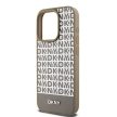 DKNY DKHMP15XPSOSPW iPhone 15 Pro Max 6.7" hátlap, tok Leather Printed Pattern Metal Logo MagSafe, barna