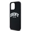 DKNY iPhone 15 Pro Max MagSafe DKHMP15XSNYACH hátlap, tok MagSafe Silicone W/White Arch Logo, fekete