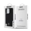 DKNY iPhone 16 Pro PU Leather Stack Logo MagSafe kompatibilis (DKHMP16LPSMCSLK) hátlap, tok, fekete
