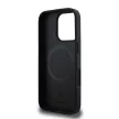 DKNY iPhone 16 Pro PU Leather Repeat Pattern Bottom Stripe MagSafe kompatibilis DKHMP16LPSOSPK hátlap, tok, fekete