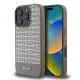 DKNY iPhone 16 Pro PU Leather Repeat Pattern Bottom Stripe MagSafe kompatibilis DKHMP16LPSOSPW hátlap, tok, barna