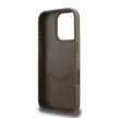 DKNY iPhone 16 Pro PU Leather Repeat Pattern Bottom Stripe MagSafe kompatibilis DKHMP16LPSOSPW hátlap, tok, barna