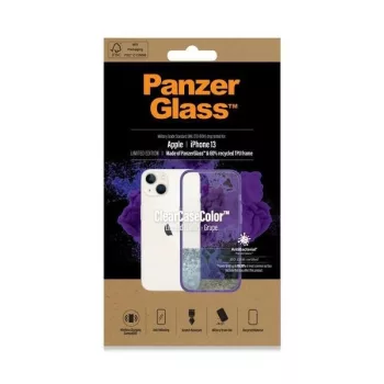   PanzerGlass ClearCase iPhone 13 6.1" antibakteriális katonai mifemalesítésű tok, lila