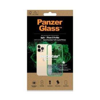   PanzerGlass ClearCase iPhone 13 Pro Max 6.7" antibakteriális katonai mifemalesítésű tok, zöld