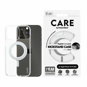   CARE by PanzerGlass Kickstand tok iPhone 15 Pro Max 6,7" MagSafe, ezüst