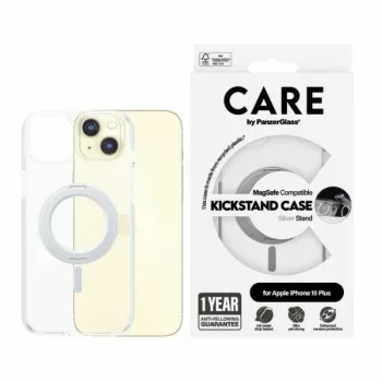   CARE by PanzerGlass Kickstand tok iPhone 15 Plus 6,7" MagSafe, ezüst