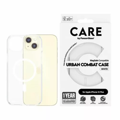 CARE by PanzerGlass Urban Combat tok iPhone 15 Plus 6,7" MagSafe, fehér 1419