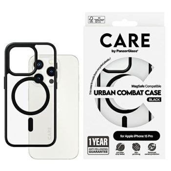   CARE by PanzerGlass Urban Combat tok iPhone 15 Pro 6,1" MagSafe, fekete 1426