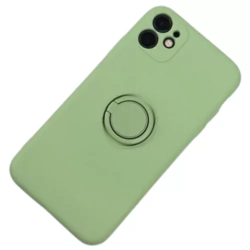 Beline Silicone Case, hátlap, tok gyűrűvel iPhone 12 Pro Max, zöld