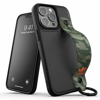   Adidas OR Hand Strap Case tok iPhone 13 Pro /13 6,1", fekete, zöld