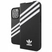 Adidas OR Booklet Case tok PU iPhone 13 Pro/13 6,1", fekete, fehér
