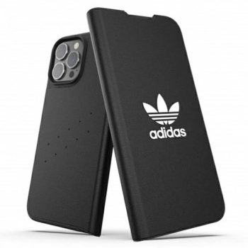   Adidas OR Booklet tok BASIC iPhone 13 Pro Max 6,7", fekete, fehér