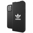 Adidas OR Booklet tok BASIC iPhone 13 Pro Max 6,7", fekete, fehér