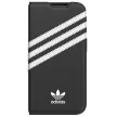 Adidas OR Booklet Case tok PU iPhone 14 Pro, fekete, fehér
