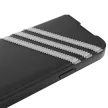 Adidas OR Booklet Case tok PU iPhone 14 Pro, fekete, fehér