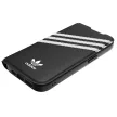Adidas OR Booklet Case tok PU iPhone 14 Pro, fekete, fehér