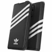 Adidas OR Booklet Case tok PU iPhone 14 Pro, fekete, fehér