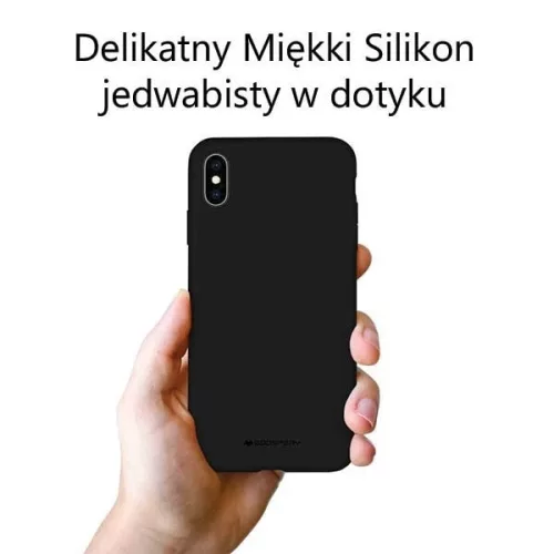Mercury Silicone hátlap, tok Samsung Galaxy S21+ G996, fekete