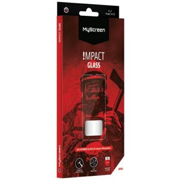   MyScreen ImpactGLASS iPhone 14 Pro Max 6.7", fekete ütésálló hibrid üvegfólia 8H