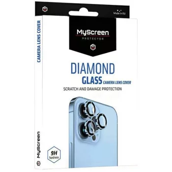   MyScreen Diamond Glass Camera Lens Cover iPhone 15 Pro 6.1"/15 Pro Max 6.7", kameravédő üvegfólia, fekete
