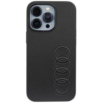   Audi Szintetikus bőr iPhone 13/13 Pro 6.1", hátlap, tok, fekete