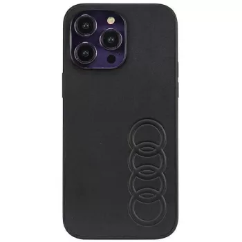   Audi Szintetikus bőr AU-TPUPPCIP14PM-TT/D1-BK iPhone 14 Pro Max 6.7", hátlap, tok, fekete