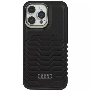   Audi Szintetikus bőr MagSafe iPhone 14 Pro Max 6.7", hátlap, tok, fekete