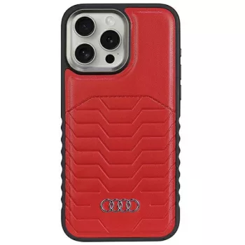   Audi Szintetikus bőr MagSafe iPhone 14 Pro Max 6.7" hátlap, tok, piros