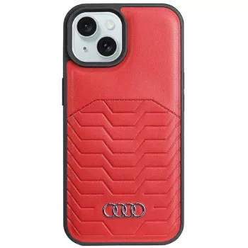   Audi Szintetikus bőr MagSafe iPhone 14 Plus/15 Plus 6.7" hátlap, tok, piros