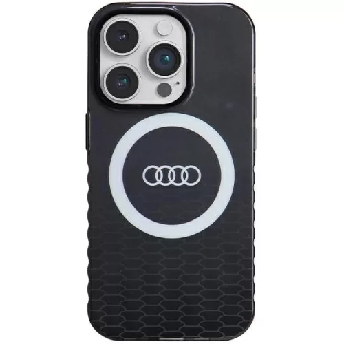 Audi IML Big Logo MagSafe tok iPhone 14 Pro 6.1", hátlap, tok, fekete