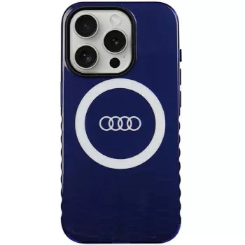  Audi IML Big Logo MagSafe AU-IMLMIP15P-Q5/D2-BE iPhone 15 Pro 6.1" hátlap, sötétkék