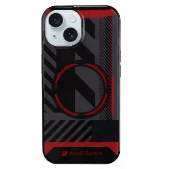   Audi IML Sport MagSafe tok iPhone 15/14 Plus Plus 6.7", hátlap, tok, fekete