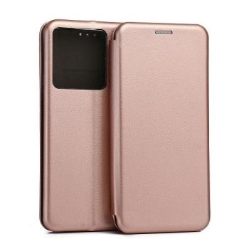   Beline Book Magnetic oldalra nyíló tok Xiaomi Redmi Note 13 Pro 5G, rozéarany